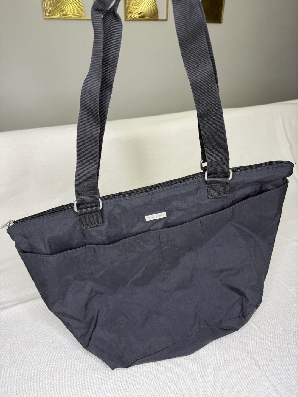 Baggallini Avenue Large Travel Tote Black Women's Bag, Laptop Carryall Zip Top